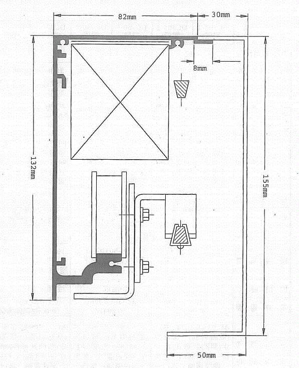 HPK自動門剖面圖