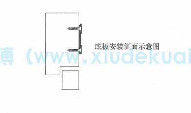自動開門機底板安裝側面圖